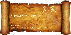 Kuchár Bazil névjegykártya